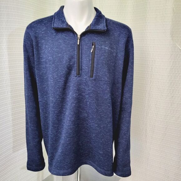 Eddie Bauer Convector 1/2 Zip Sweater Pullover Jacket Blue Heather Men's XXL - Picture 1 of 16